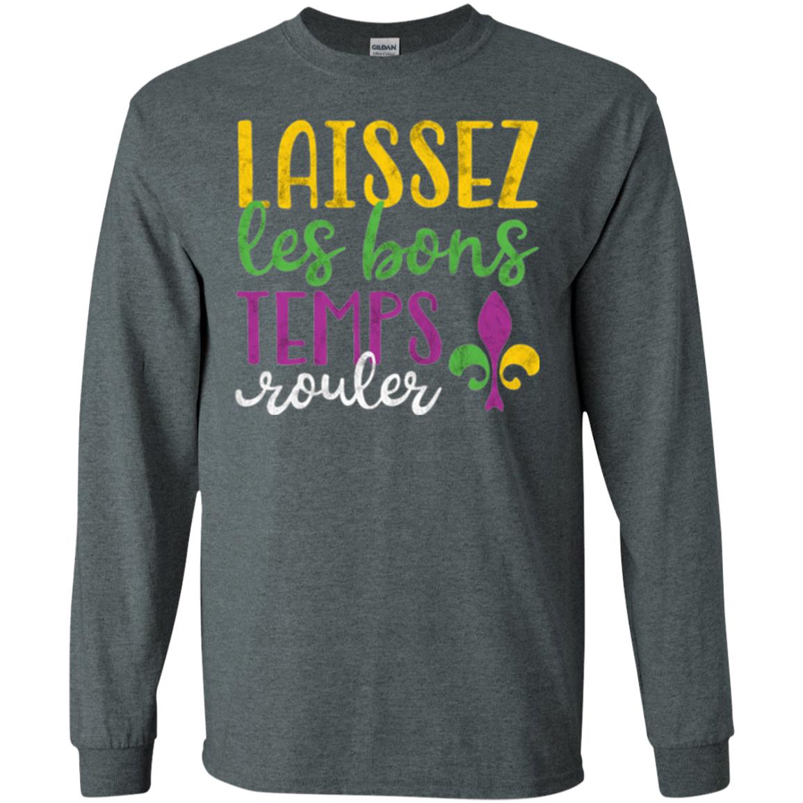Mardi Gras T-shirt Laissez Les Bons Temps Rouler Dark Heather