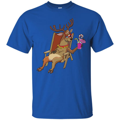 Reindeer With Sunglasses Celebrate Xmas In July Shirt Royal