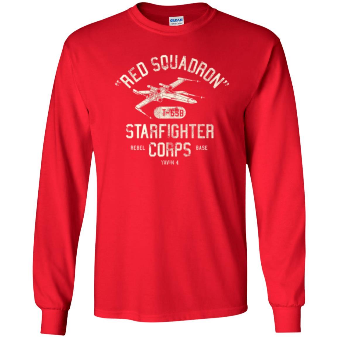 Film T-shirt Red Squadron T-65b Starfighter Rebel Corps Base Red