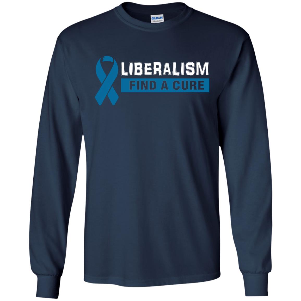 Liberalism Find A Cure Shirt Navy