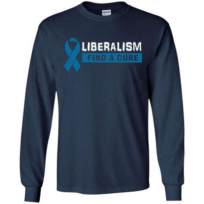 Liberalism Find A Cure Shirt Navy