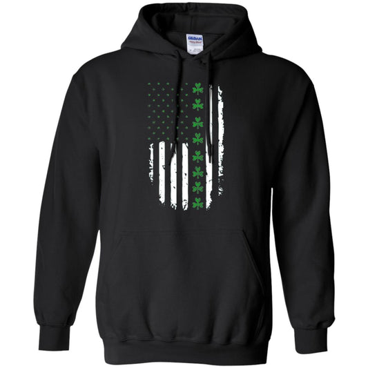 Irish American Flag St. Patrick_s Day T-shirt Black