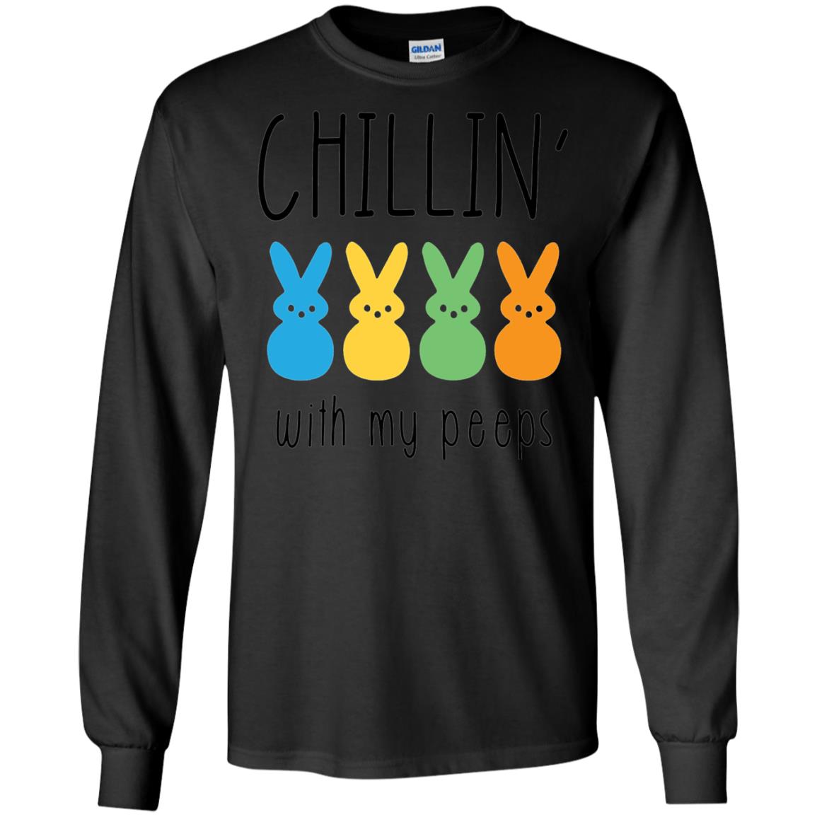Chillin With My Peeps Happy Easter T-shirt Black