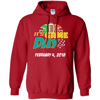 Football Lover T-shirt It_s Game Day February 4 2018 T-shirt Red