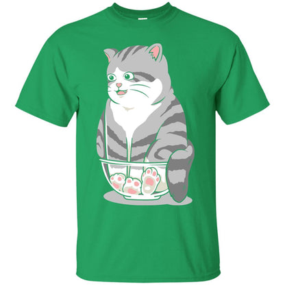 Cat Smile Cat Lover T-shirt Irish Green