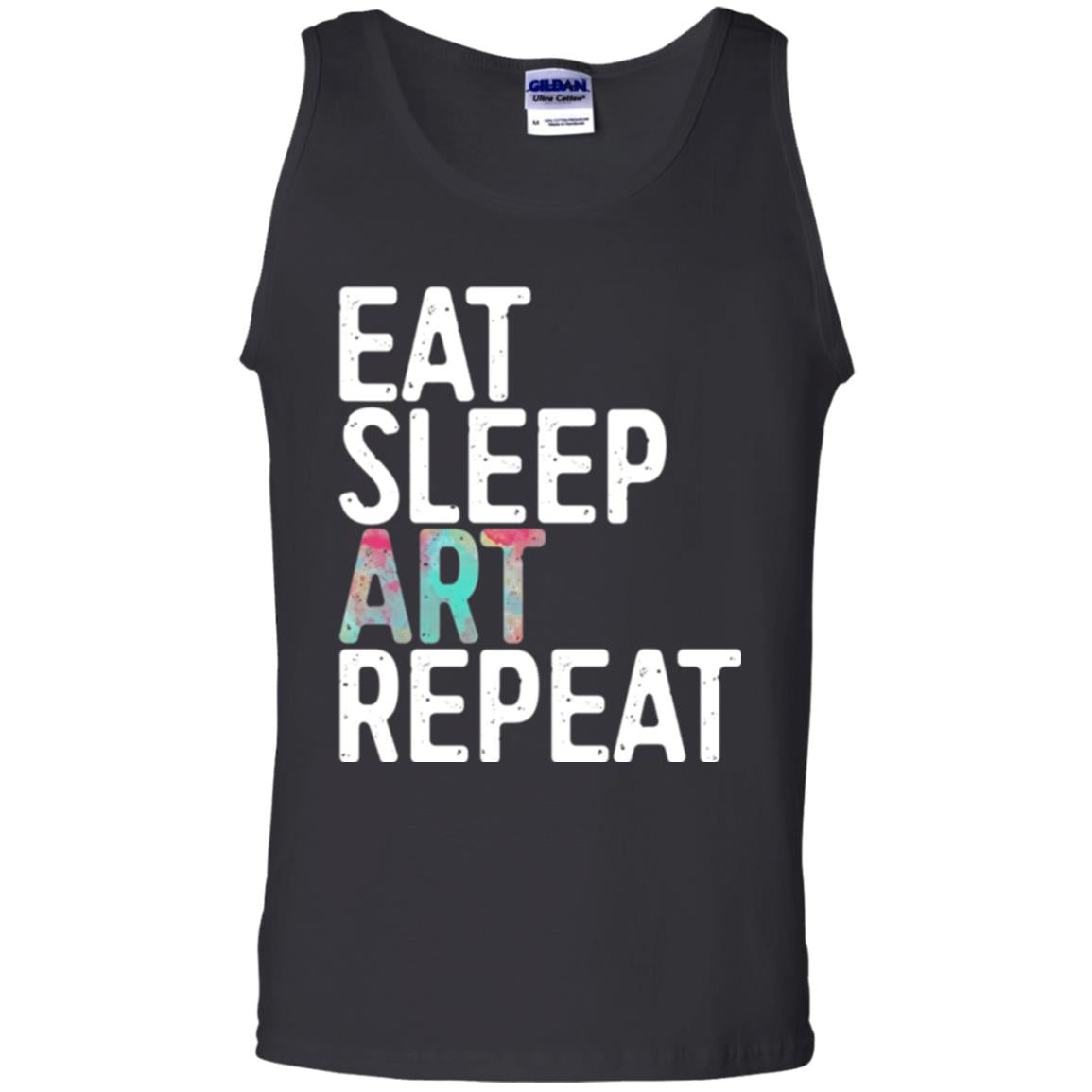 Artist T-shirt Eat Sleep Art Repeat Black