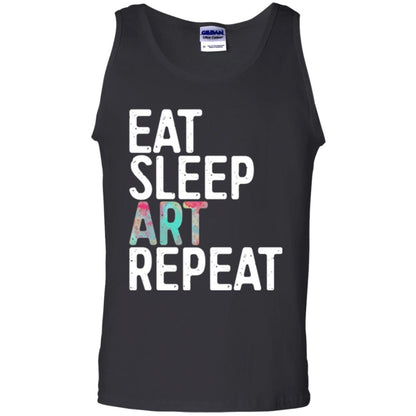 Artist T-shirt Eat Sleep Art Repeat Black