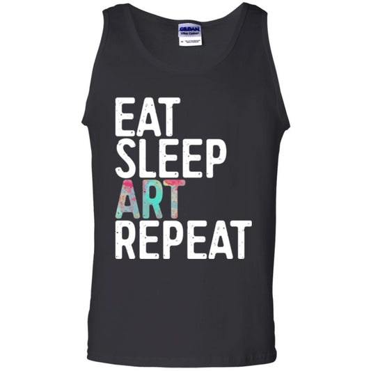 Artist T-shirt Eat Sleep Art Repeat Black