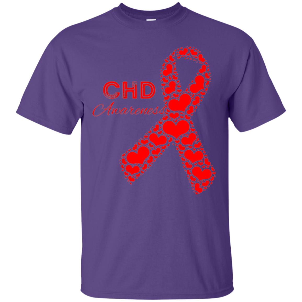 Chd Congenital Heart Defect Awareness T-shirt National Wear Red Purple
