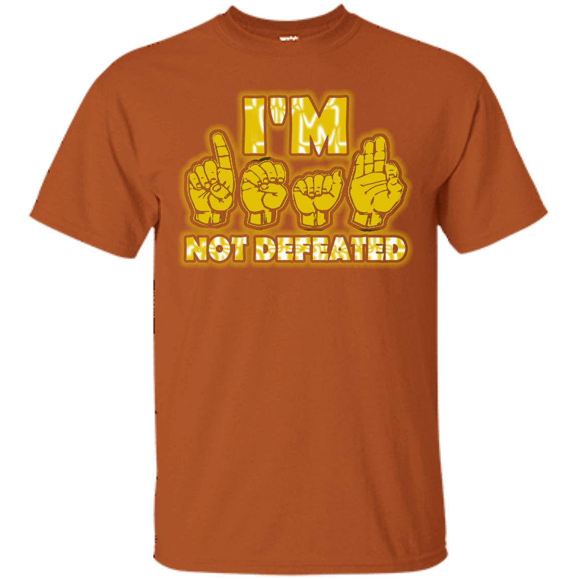 I'm Deaf Not Defeated Shirt Texas Orange