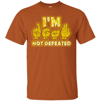 I'm Deaf Not Defeated Shirt Texas Orange