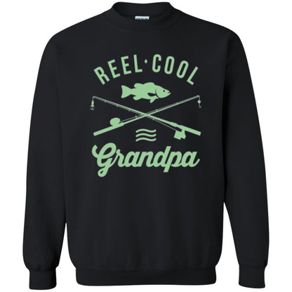 Fisherman T-shirt Retired Grandpa Reel Cool Black