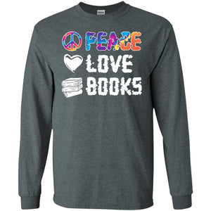 Peace Love Books Bookworm T-shirt