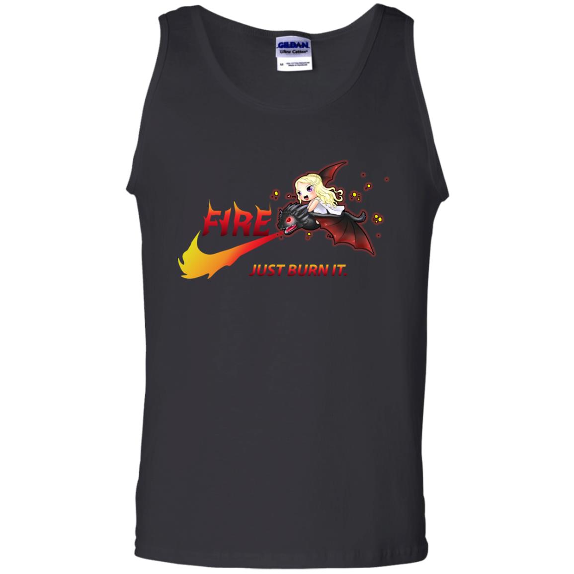 Fire Just Burn It Dany Drogon T-shirt Black