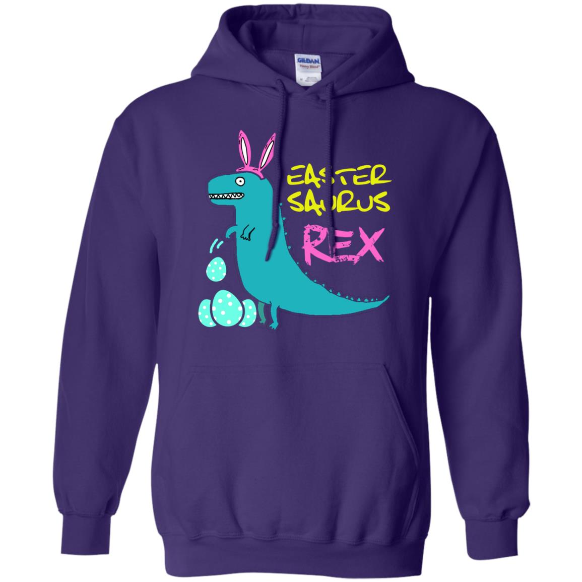 Easter Saurus Trex Bunny Dinosaur T-shirt Purple