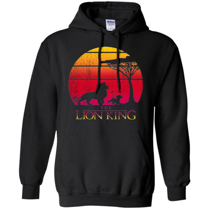 Cartoon T-shirt Lion King Vintage Sunset Black