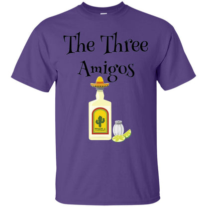 Cooking Lovers T-shirt The Three Amigos Tequila Salt Lime Purple