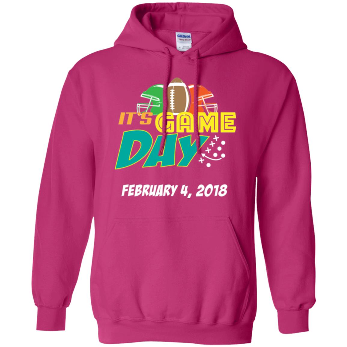 Football Lover T-shirt It_s Game Day February 4 2018 T-shirt Heliconia