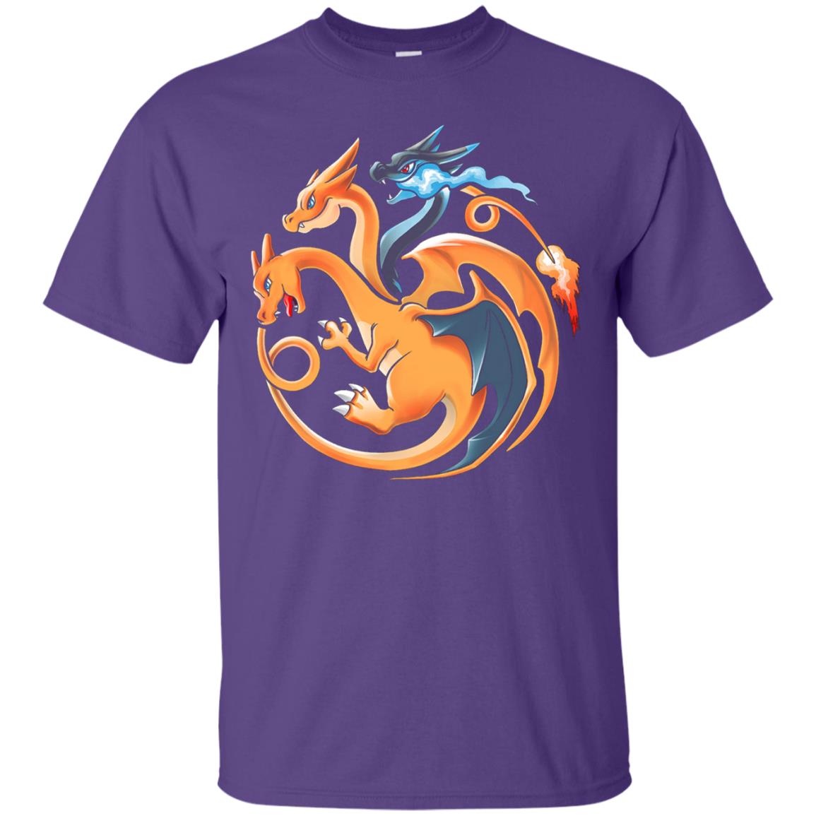 Wistitee Fire Flying And Dragon Shirt Purple