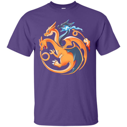 Wistitee Fire Flying And Dragon Shirt Purple
