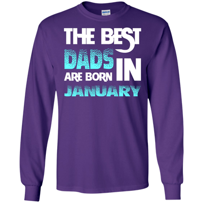 Daddy T-shirt The Best Dads Are Born In January Purple