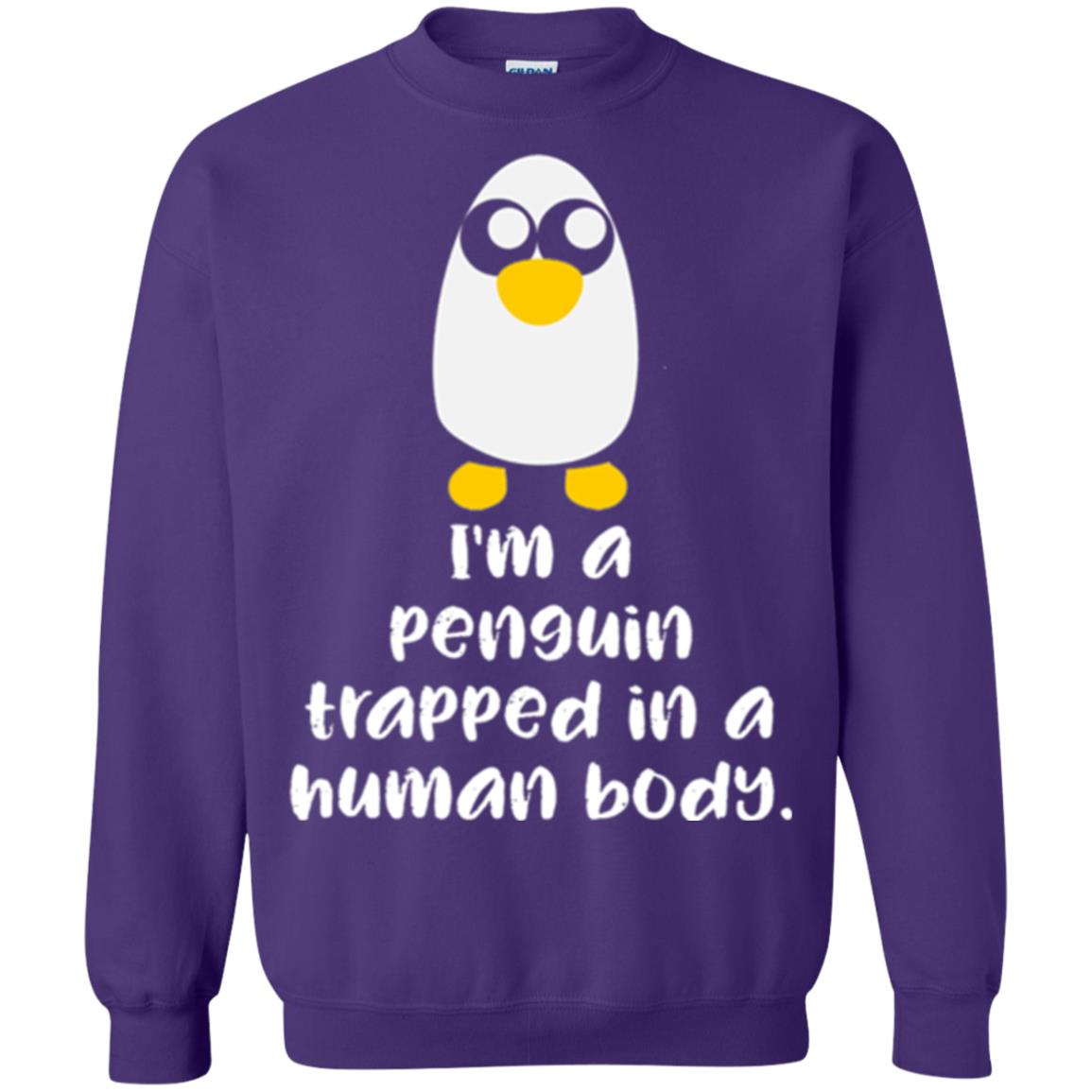Penguin Lovers T-shirt I_m A Penguin Trapped In A Human Body Purple