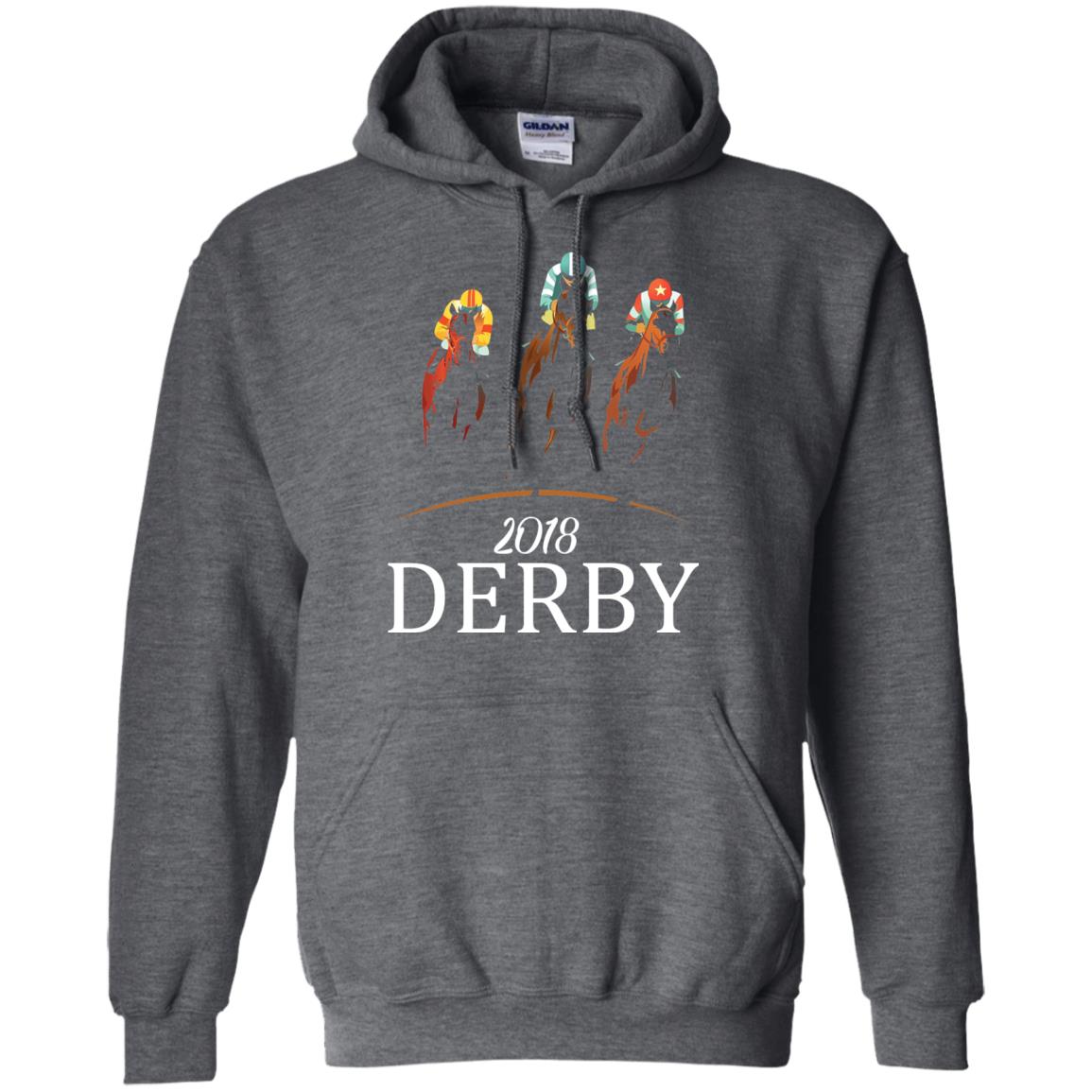 Derby 2018 Jockey Horse Racing T-shirt Dark Heather