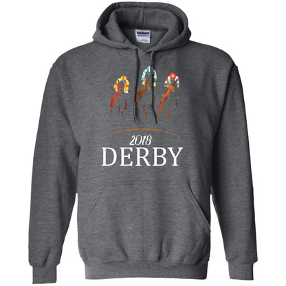 Derby 2018 Jockey Horse Racing T-shirt Dark Heather