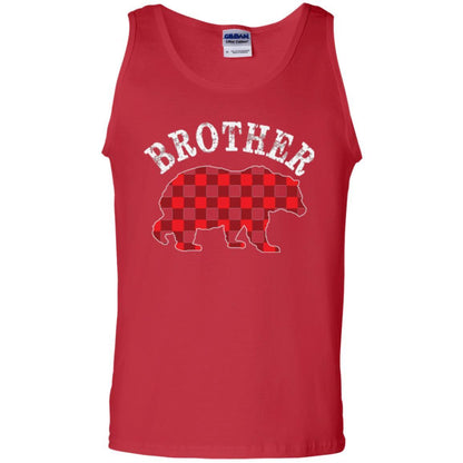 Christmas T-shirt Red Plaid Brother Bear Red