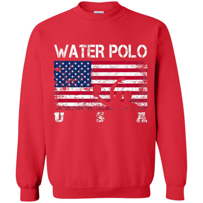 Water Polo Team American Flag Water Polo T-shirt Red