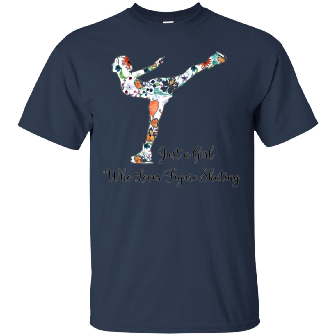 Just A Girl Who Loves Figure Skating T-shirt Navy