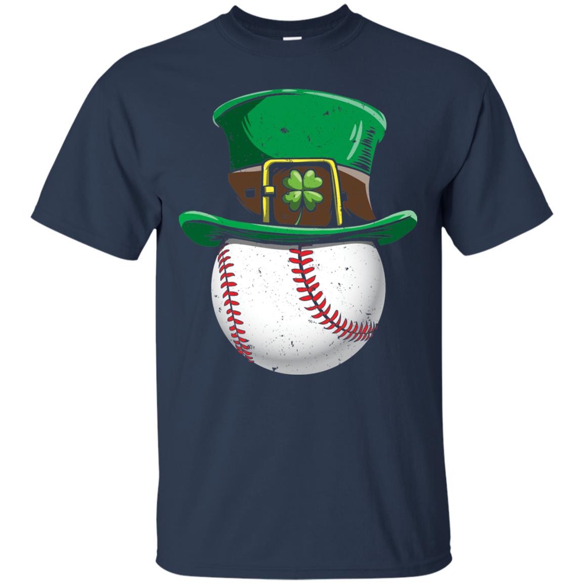 Leprechaun St. Patrick_s Day Baseball Ball T-shirt Navy