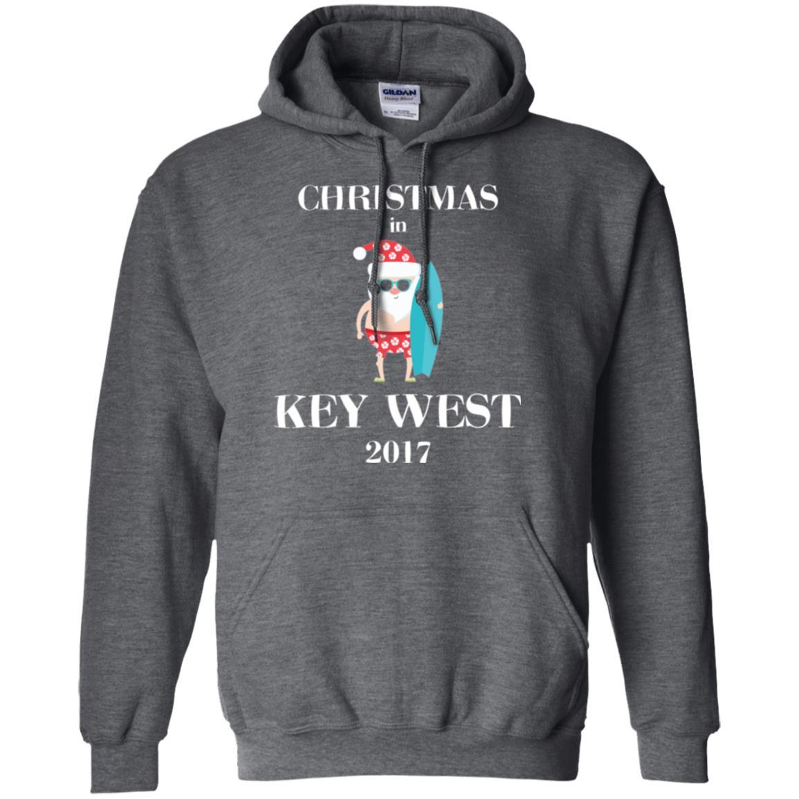 Family Vacation T-shirt Christmas In Key West 2017 Dark Heather