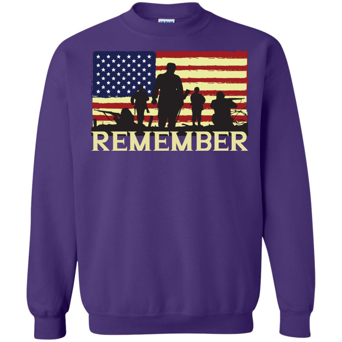 Military Of United States Memorial Day Shirt Purple