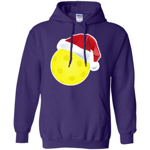 Pickleball With Santa Claus Hat X-mas Shirt For Pickleball Lovers