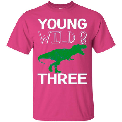 Dinosaur T-shirt Young Wild And Three Heliconia