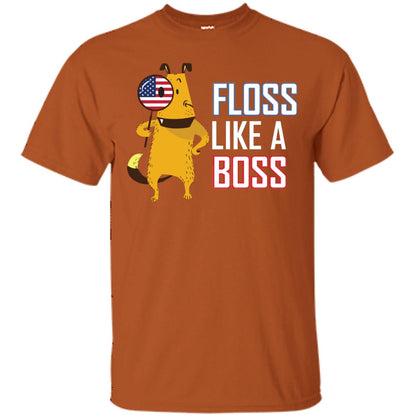 Floss Like A Boss Dog Shirt Texas Orange