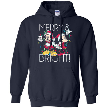 Disney Mickey Mouse T-shirt Merry And Bright Christmas Navy