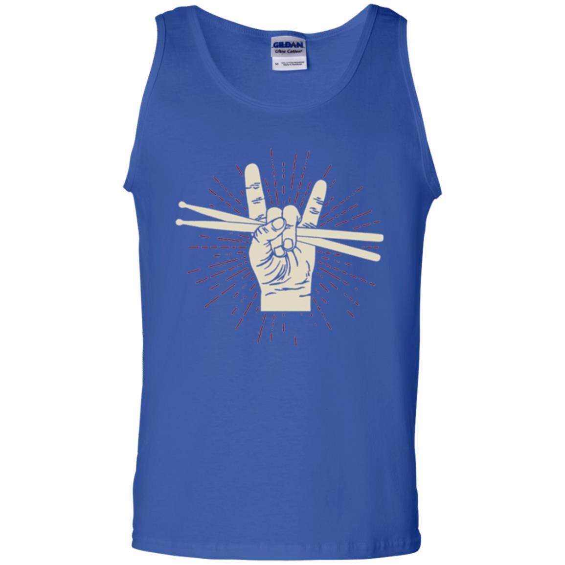Drummer T-shirt Drumsticks Percussion Rock Royal