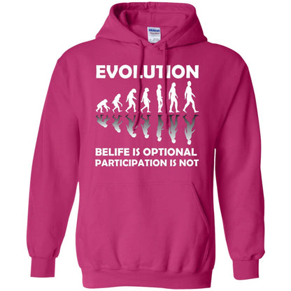 Evolution Belife Is Optional Participation Is Not Shirt Heliconia
