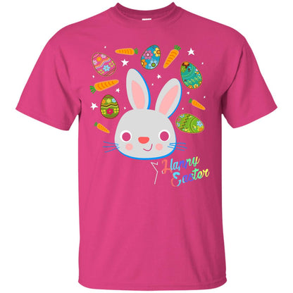 Happy Easter Bunny And Carrot Shirt Heliconia