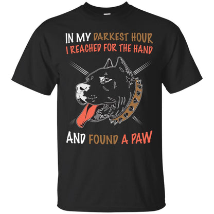 In My Darkness Hour I Reached For The Hand And Found A Paw Shirt Black