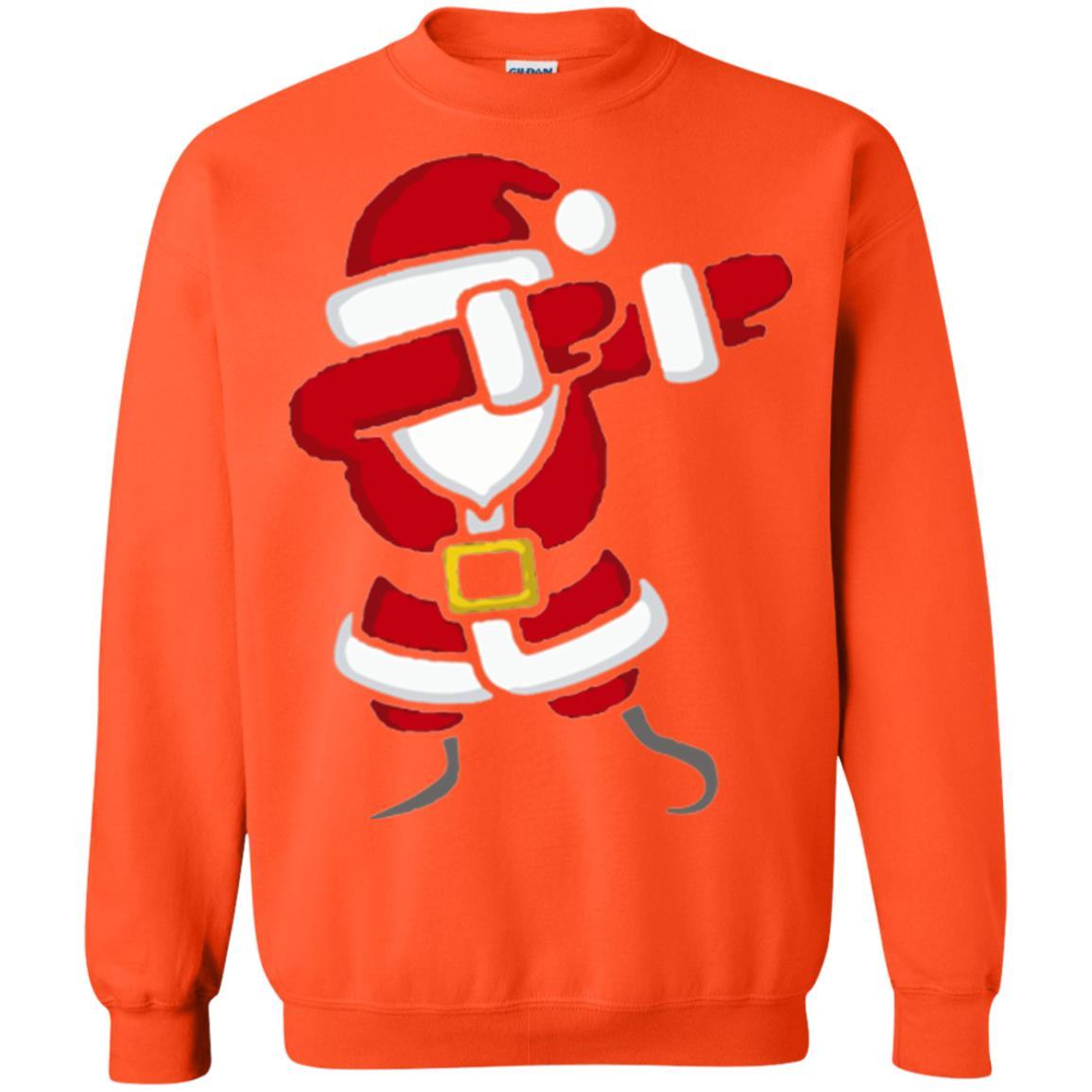 Christmas T-shirt Dabbing Santa Claus Orange