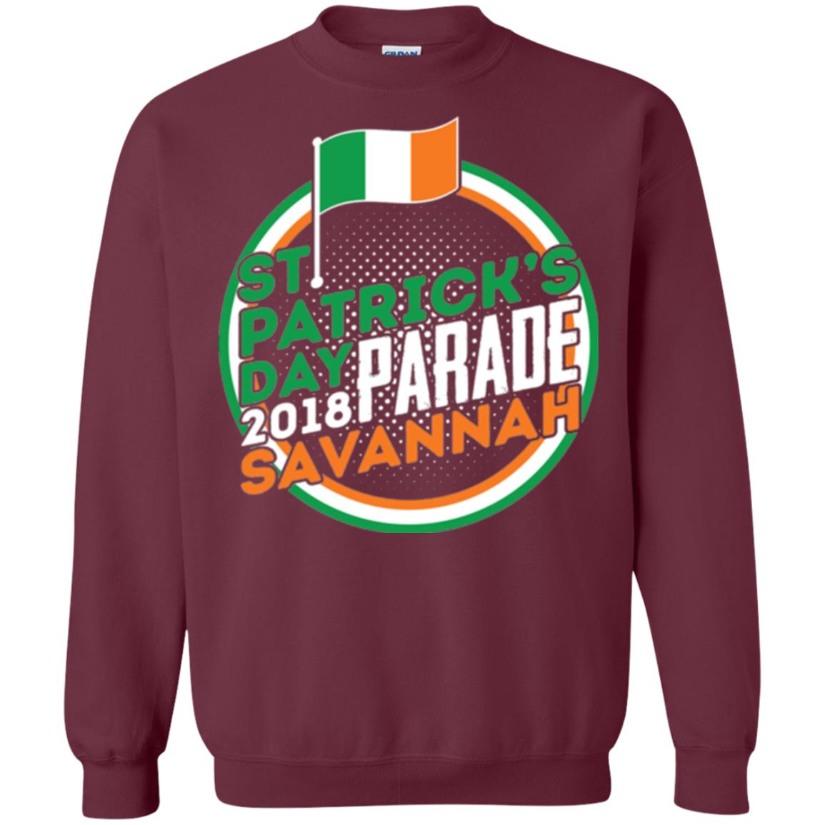 Parade Savannah 2018 Ireland Flag St. Patrick_s Day T-shirt Maroon