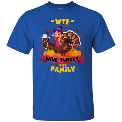 Turkey Wine Family Thanksgiving Drinking Gift Shirt For Family Royal