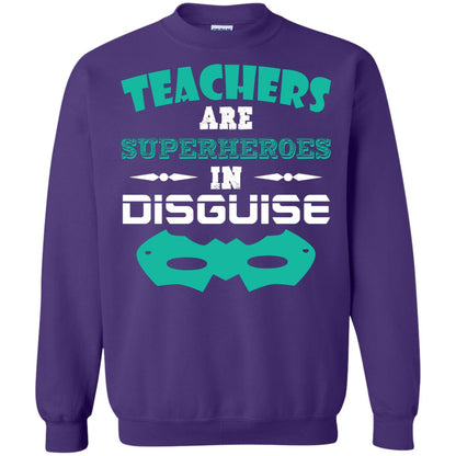 Teachers Are Superheroes In Disguise Movie Lover T-shirt Purple