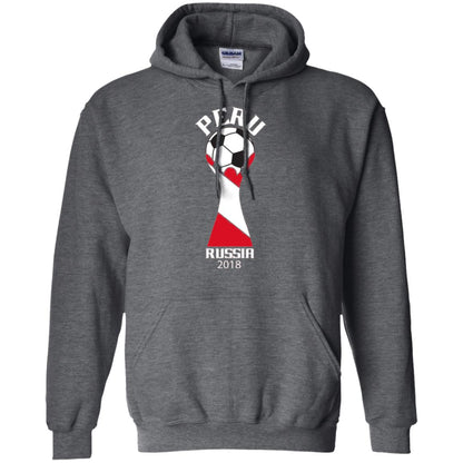 Football Lovers T-shirt Peru Russia 2108 Dark Heather