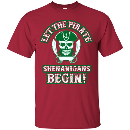 Saint Patrick's Day T-shirt Let The Pirate Shenanigans Begin Cardinal