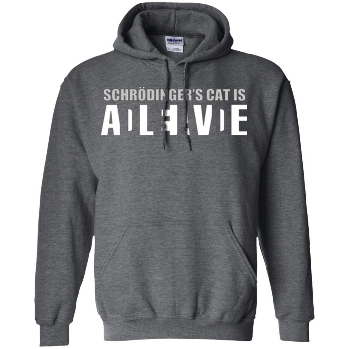 Science T-shirt Schrodinger's Cat Is Dead Or Alive Dark Heather