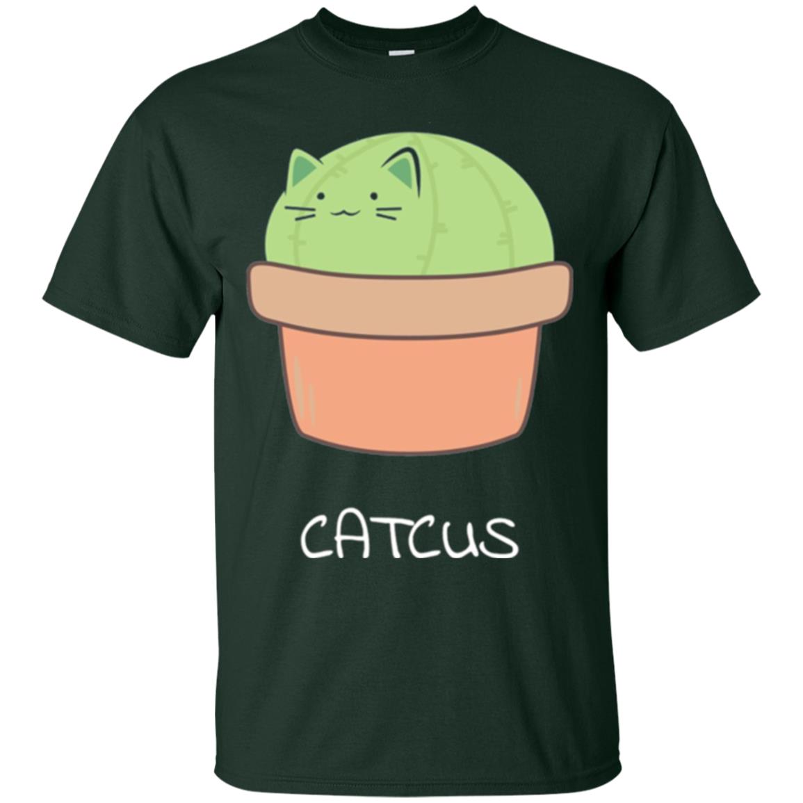 Cat Lovers T-shirt Catcus Forest Green